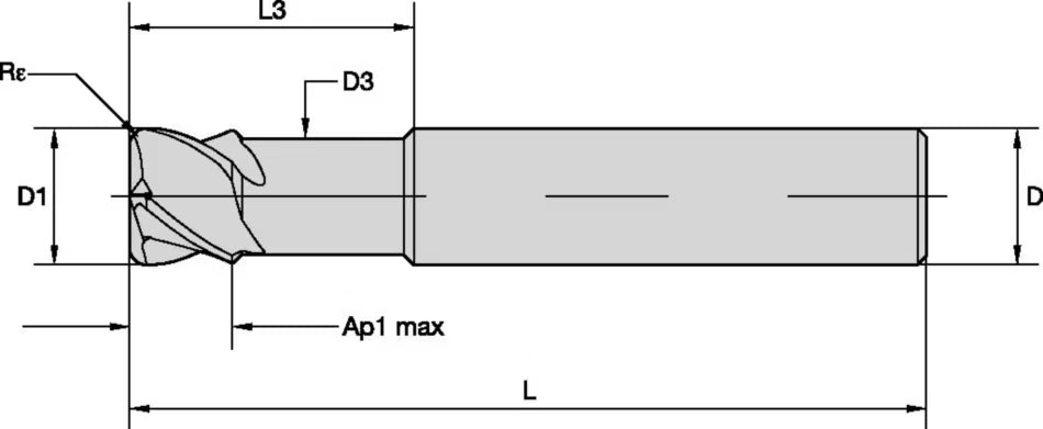 CORTADOR CE EADE1000A4AQH KYS40 10 MM 4F KENNAMETAL