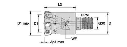 CORTADOR IDX HIGH FEED A7792VXD09SA 1-1/4" KENNAMETAL