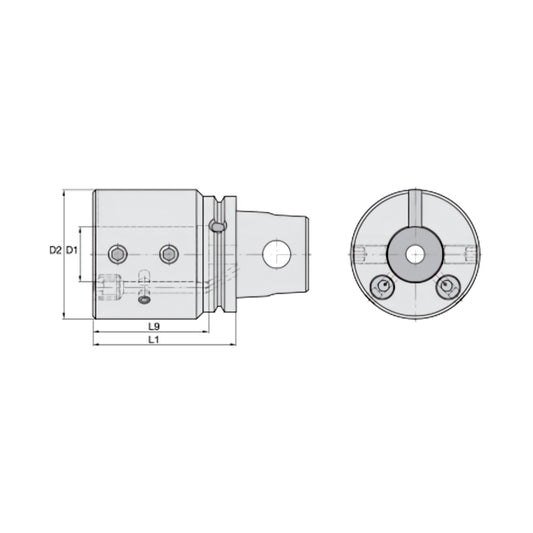 ADAPTADOR P/ BORING BAR KM63XMZBA40105Y 40 MM ERICKSON