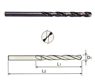 BROCA HSS EXT 1/8" X 6 YG-1