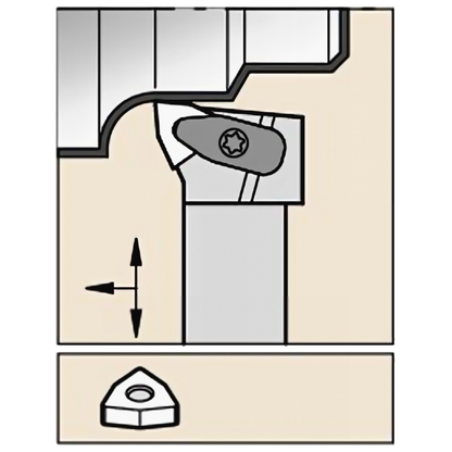 HOLDER DWLNR164C KC3 1" KENNAMETAL