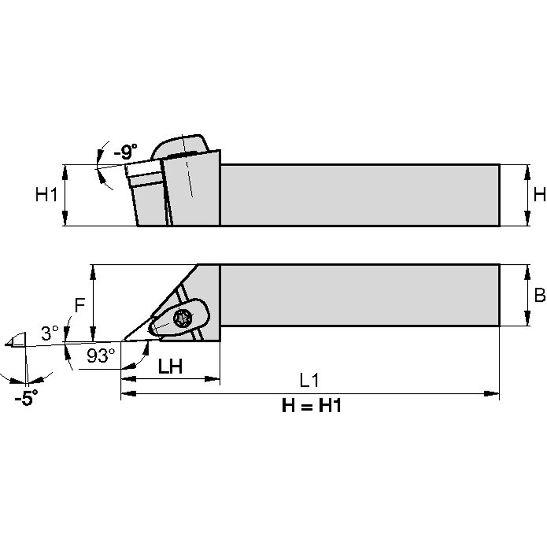 HOLDER DVJNR163DKC3 1" KENNAMETAL