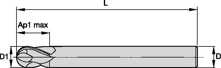 CORTADOR CA HP DC1908003LW TIALN-LW 8MM 3F PB WIDIA