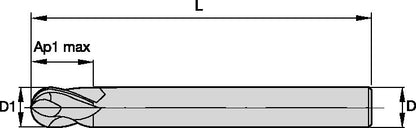 CORTADOR CA HP DC1908003LW TIALN-LW 8MM 3F PB WIDIA