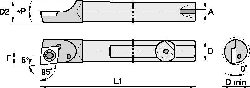 BORING BAR CA E08MSCLDRS4 1/2" KENNAMETAL