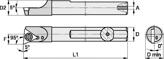 BORING BAR CA E05MSTLDR128 5/16" KENNAMETAL