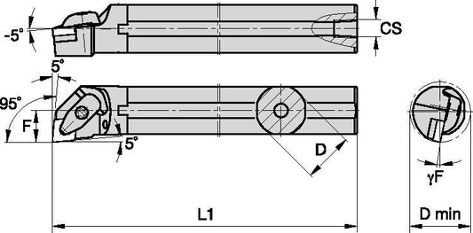 BORING BAR A24UDCLNR4KC3 1-1/2" KENNAMETAL