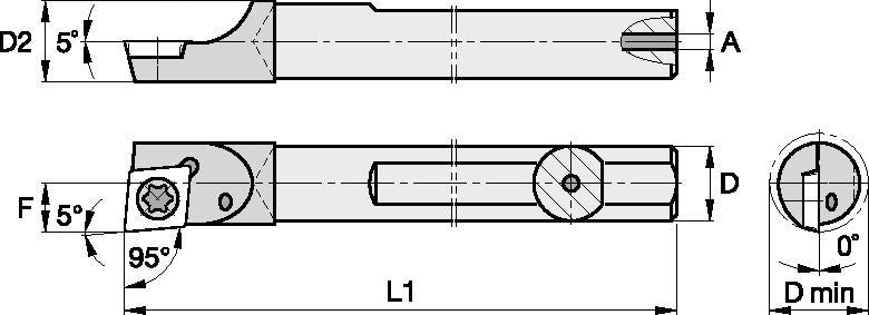 BORING BAR CA E03HSCLDR12 3/16" KENNAMETAL