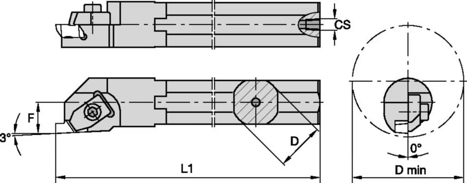 BORING BAR A16TNSL3 1" KENNAMETAL