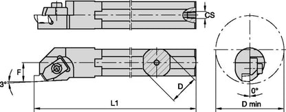 BORING BAR A16TNSL3 1" KENNAMETAL