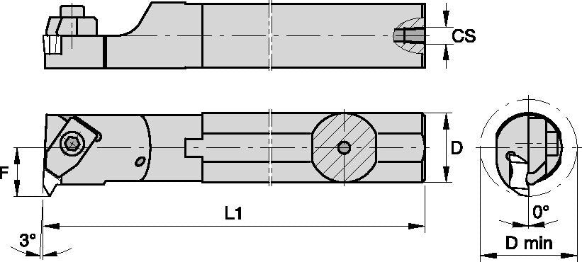 BORING BAR A16TNEL2 1" KENNAMETAL