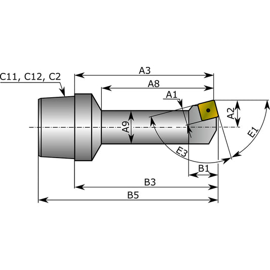 BORING BAR AFB24115SCFCR09 16MM 24.75 - 29.75MM KENNAMETAL