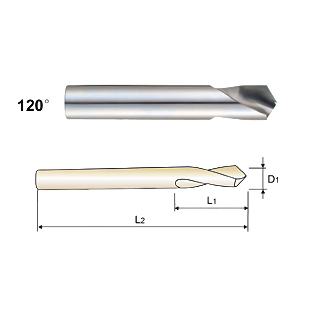 BROCA HSS-Co8% NC-SPOTTING 3/8" 120ø YG-1