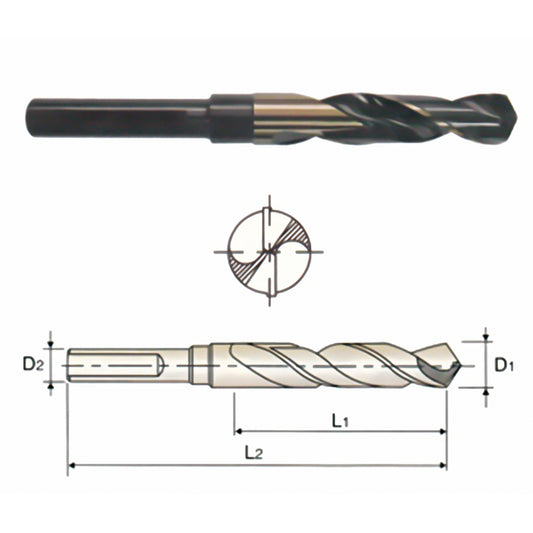 BROCA HSS ZANCO 1/2"  X 35/64" YG-1