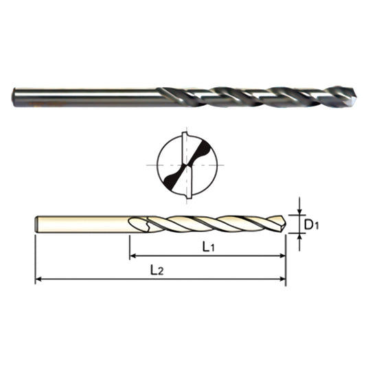 BROCA HSS-Co 5% 3/8" x 6" YG-1