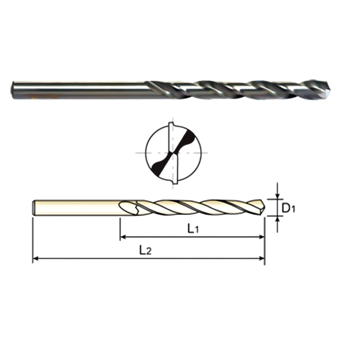 BROCA HSS-Co5% AIRCRAFT LETRA J X 2-7/8" X 6" J x 2-7/"8 X 6" YG-1