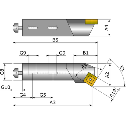 HOLDER BU108.ST05.00 1/2" PH HORN