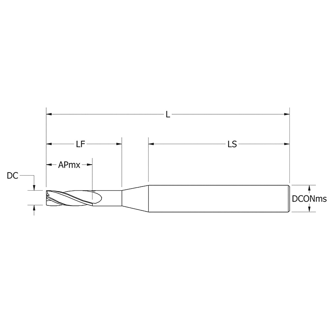 CORTADOR CA GP 0.020" SQ 3F S/ REC RICHARDS