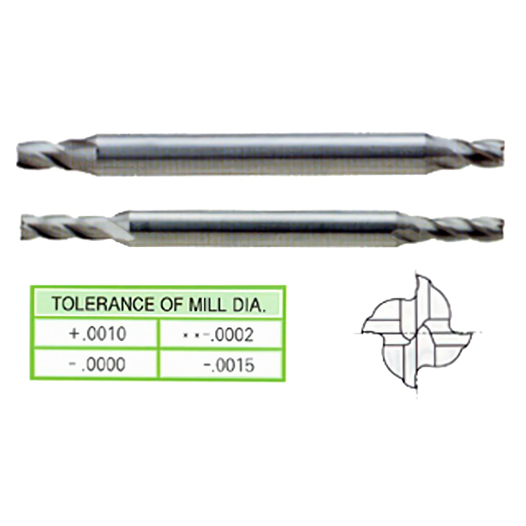 CORTADOR HSS DOBLE MINIATURA 3/32" 4F YG-1