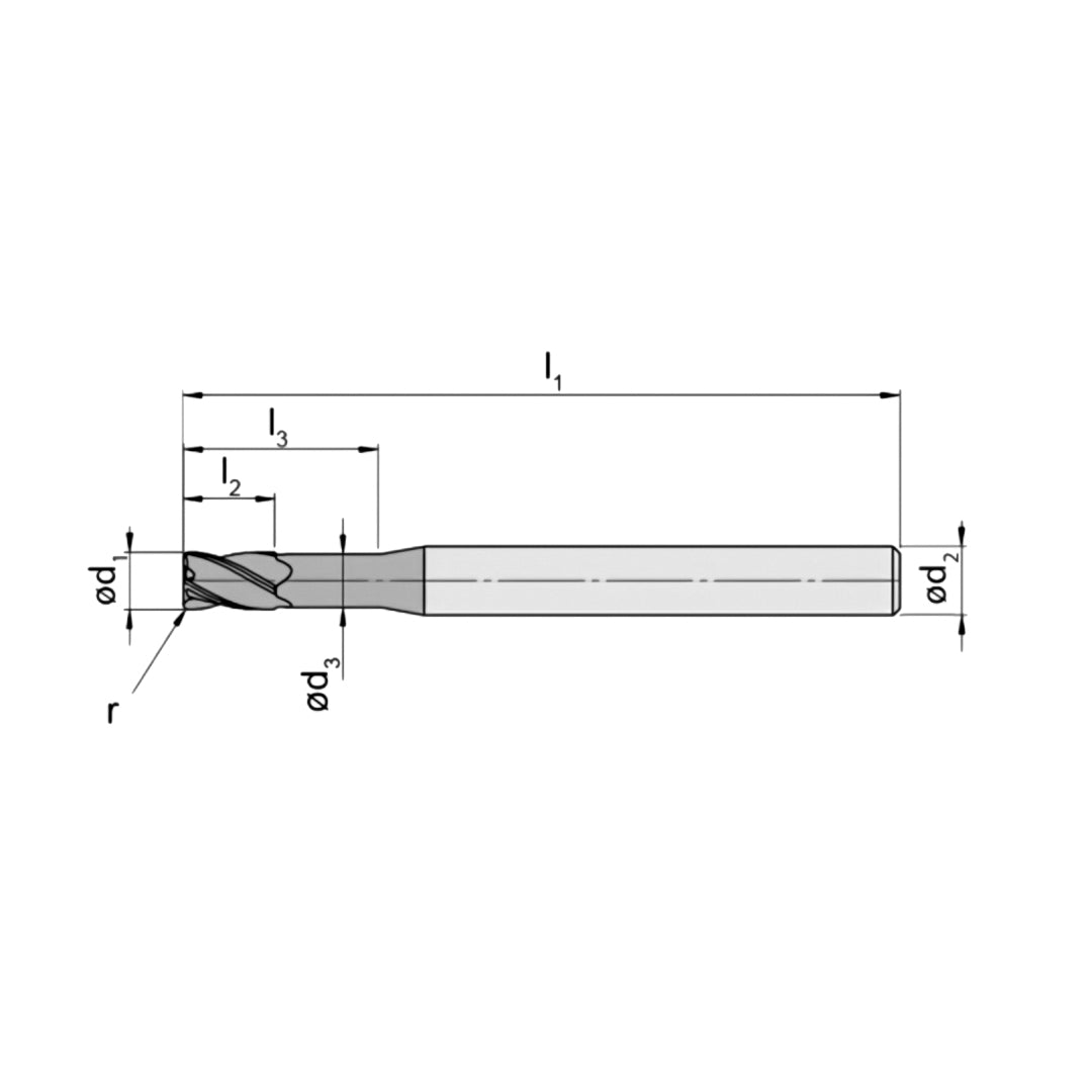 CORTADOR CA HP 3MM X 6MM X 7MM X 50MM R.20MM 4F PH HORN