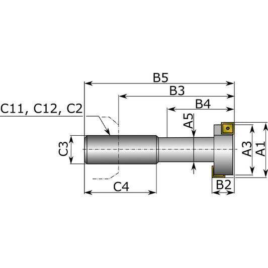 BORING BAR DE CARBURO MU313050001B PH HORN