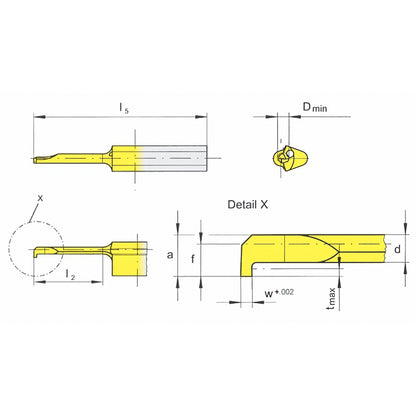 INSERTO R105.0050.2.2 T125 PH HORN