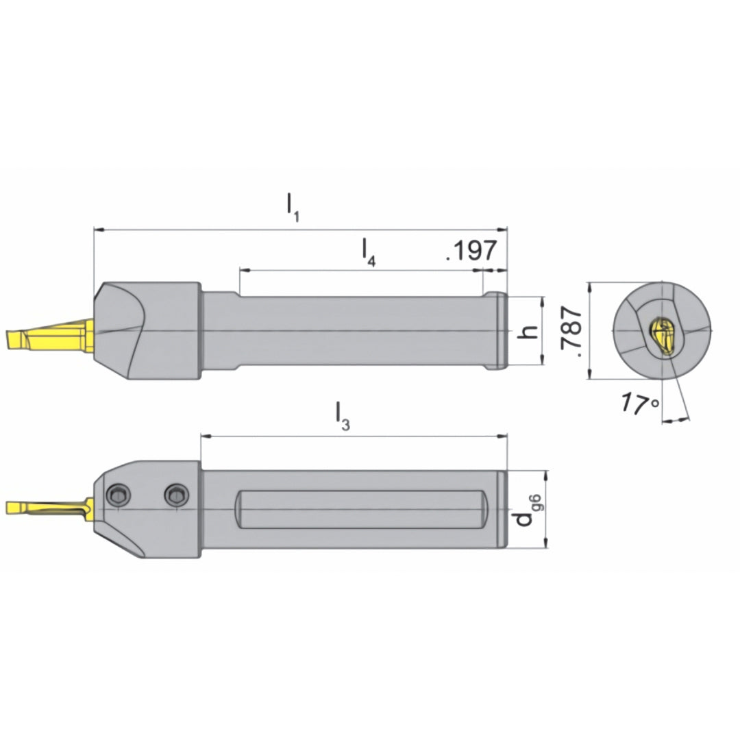 BORING BAR 5/8" PH HORN