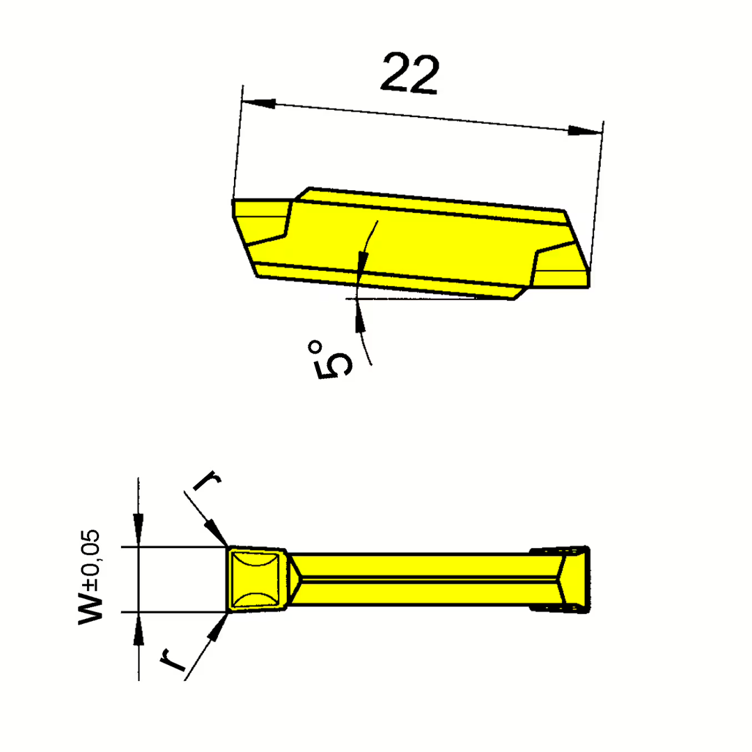 INSERTO RANURADO TN35 PH HORN