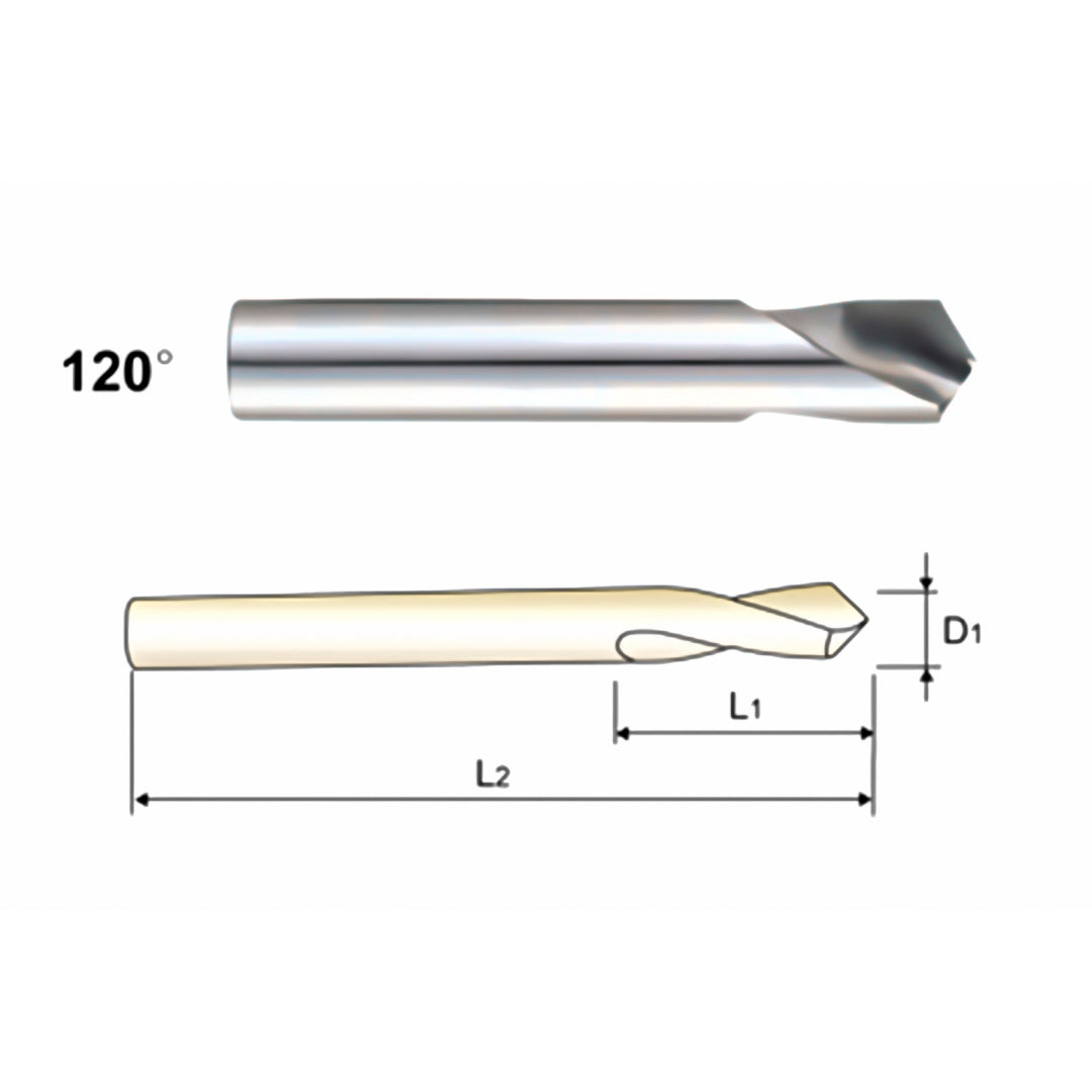 SPOT DRILL 5/8" 120 DEG YG-1